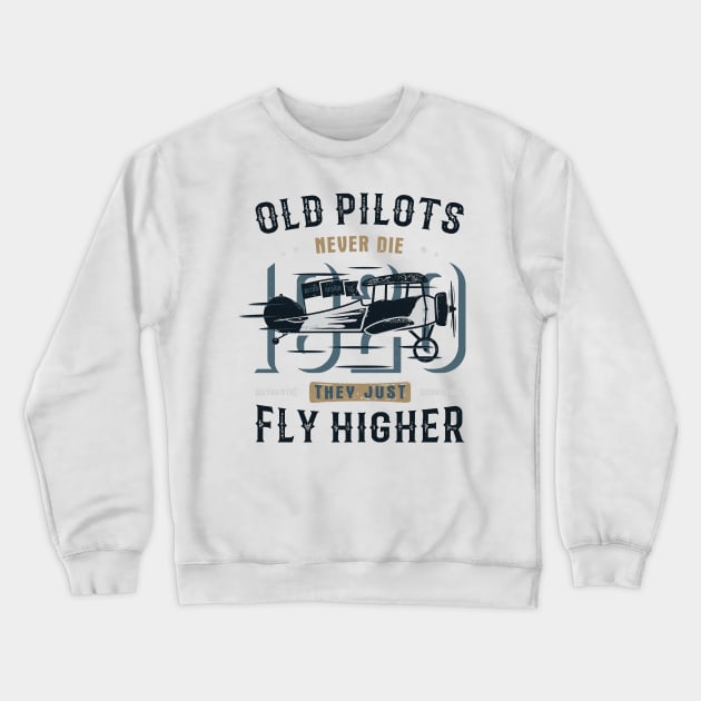 Old pilots Crewneck Sweatshirt by p308nx